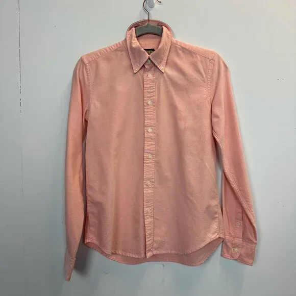 Rugby Ralph Lauren OCBD Button Down Shirt Orange Size 2 - Picture 2 of 13